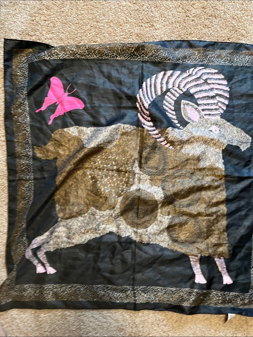 totes Rain Scarf in Black with Gold Accents - Picture 6 of 6